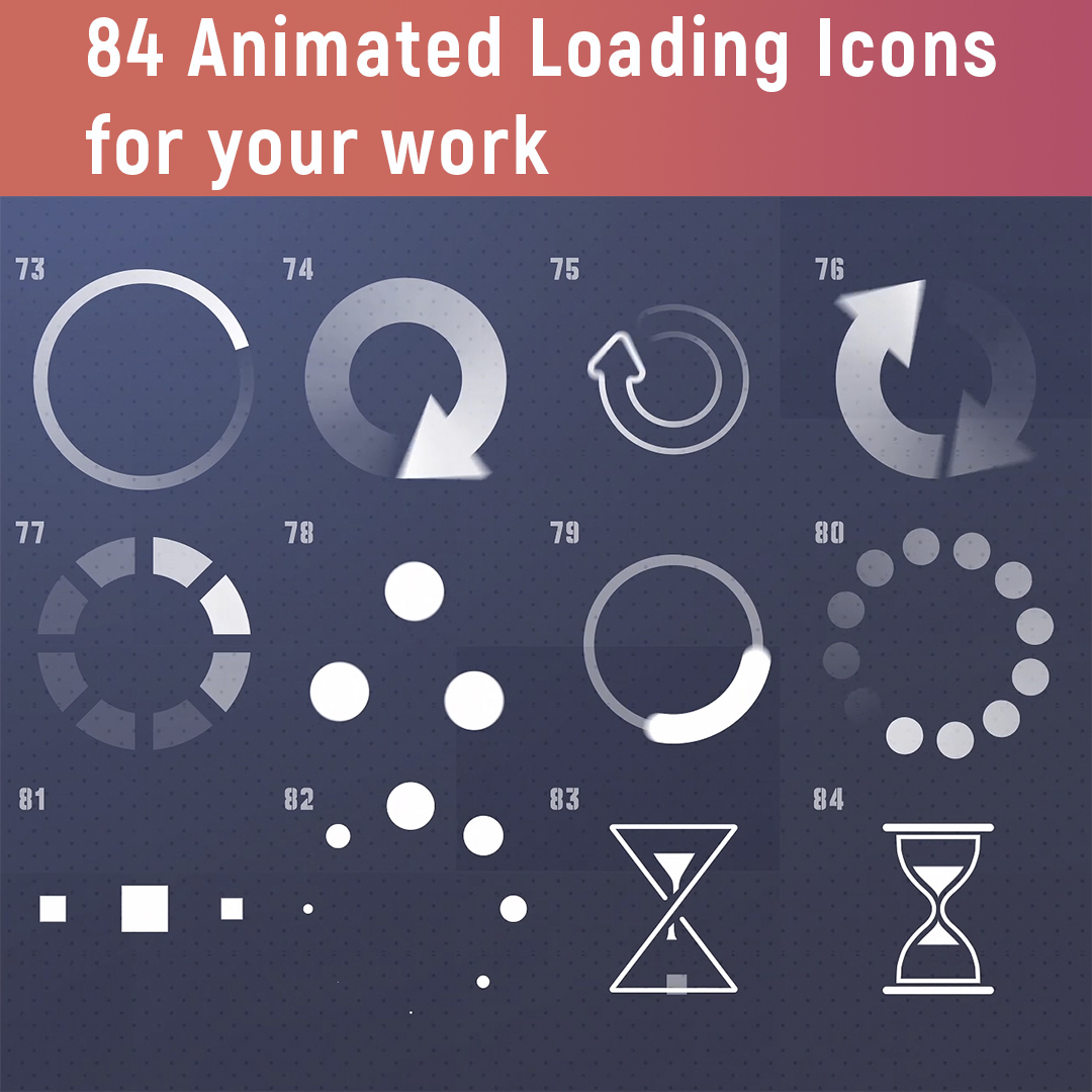 84 Animated Loading Icons Mega Pack Video Effects Picture 2