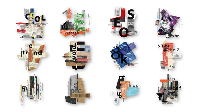 Animated Typographic Collage Of Garbage Video Effects