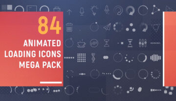 84 Animated loading icons mega pack